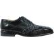 Belvedere "Roma" Black Genuine Nile Hornback Crocodile / Lizard Shoes 756